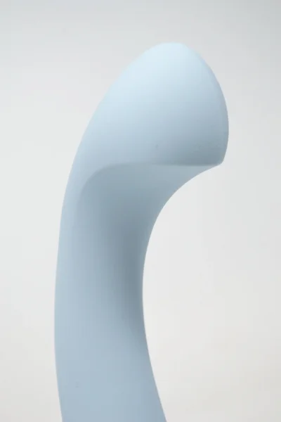 Arc Silicone Waterproof Rechargeable G-Spot Vibrator By Dame - Ice Blue
