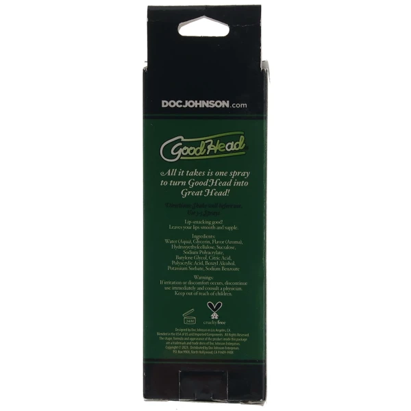 GoodHead Juicy Head Sours Dry Mouth Spray 2 oz By Doc Johnson - Sour Green Apple