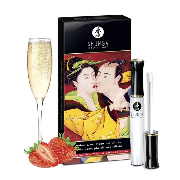 Shunga Divine Oral Pleasure Gloss - Sparkling Strawberry Wine .33 fl oz — image 10 of 11