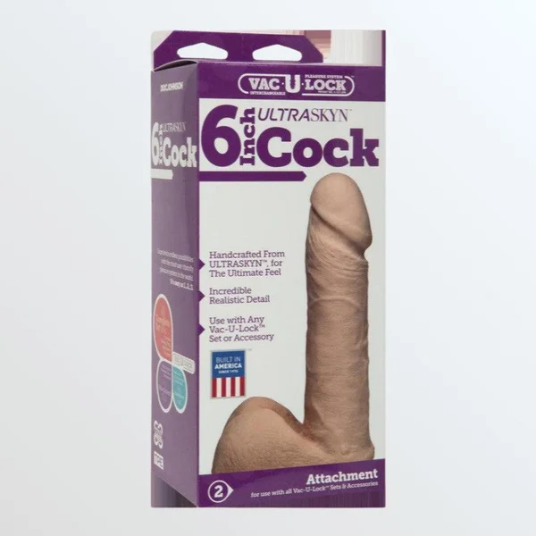 Doc Johnson Vac-U-Lock 6" UR3 Realistic Cock - Vanilla — image 12 of 13