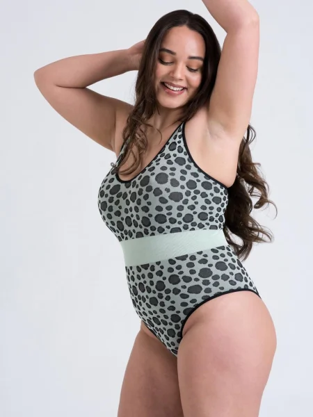 Lovehoney Mindful Mint Green Leopard Print Seamless Teddy