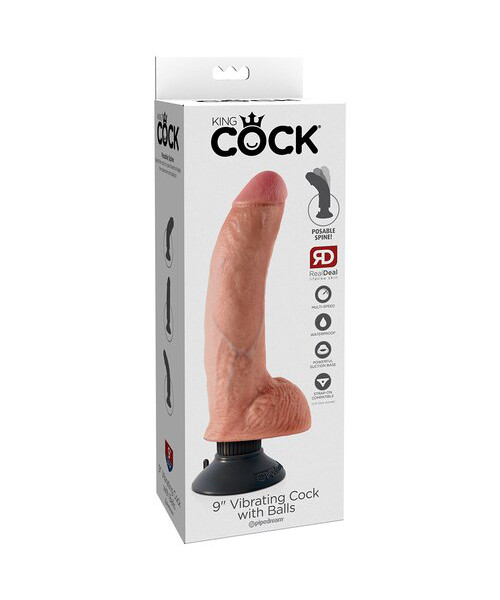 Pipedream King Cock Poseable Ballsy Dildo Vibe - 7, 8, 9, 10 Inch — image 12 of 12