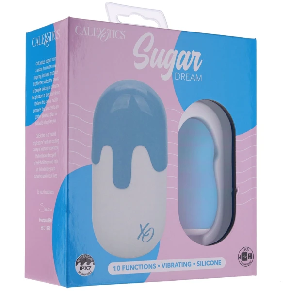 Sugar Dream Rechargeable Waterproof Silicone Clitoral Vibrator By CalExotics - Blue