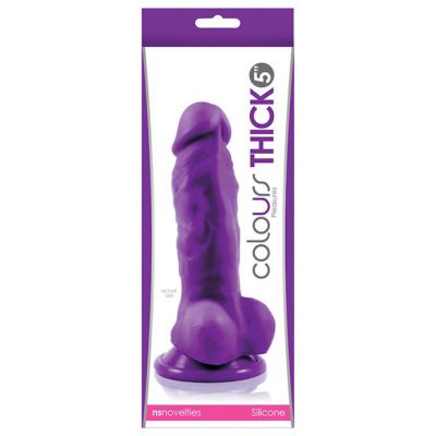 Colours Pleasures Thick 5 In Dildo Purple 5 Inch