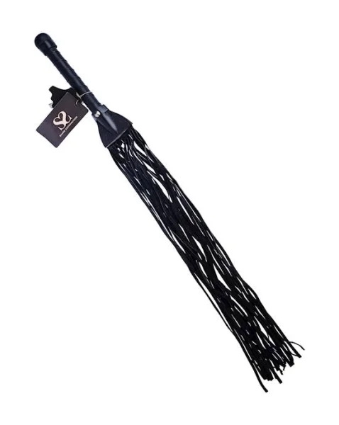 Bound X Suede Flogger With Stitching Detail - Black