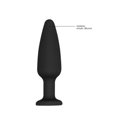 Cone Shaped Diamond Butt Plug Black Glass Butt Plug