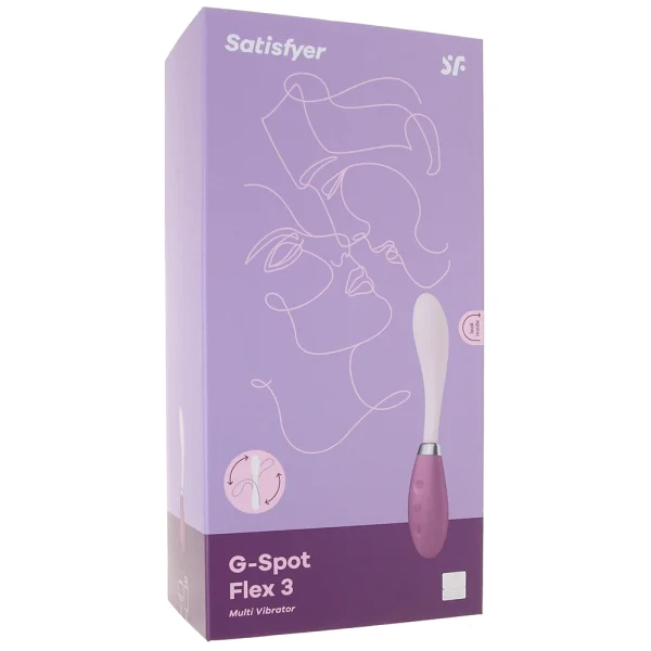 Satisfyer G-Spot Flex 3 Silicone Rechargeable Waterproof 12-Function G-Spot Vibrator - Red
