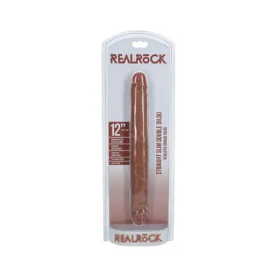Couples Dildos Realrock 12 In Slim Double ended Dong Tan