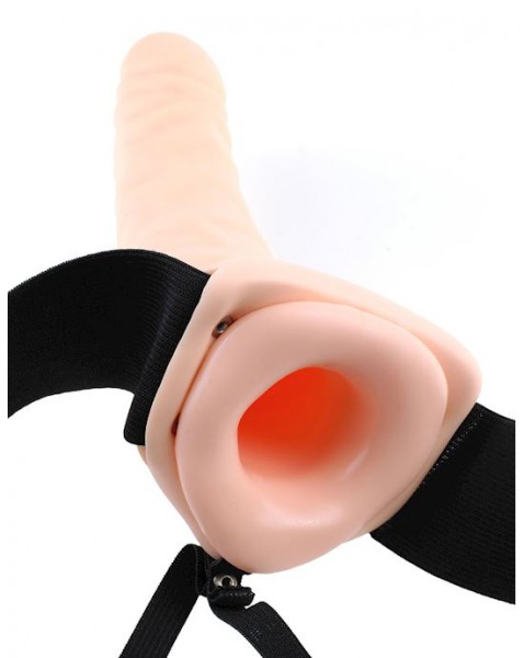 Fetish Fantasy Series 8'' Vibrating Hollow Strap-On
