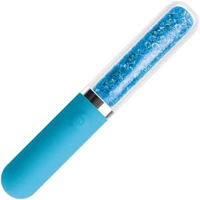 Stardust Posh Silicone Glass Mini Rechargeable Vibrator Blue