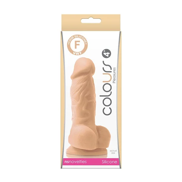 Colours Pleasures 4 Inch Purple Silicone Suction Cup Dildo — image 12 of 13