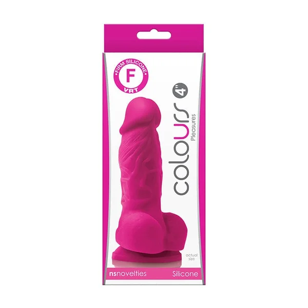 Colours Pleasures 4 Inch Purple Silicone Suction Cup Dildo — image 10 of 13