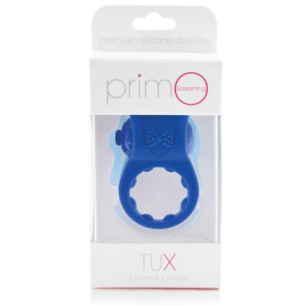 PrimO TUX Vibrating Waterproof Cock Ring by Screaming O - Blue — image 4 of 4