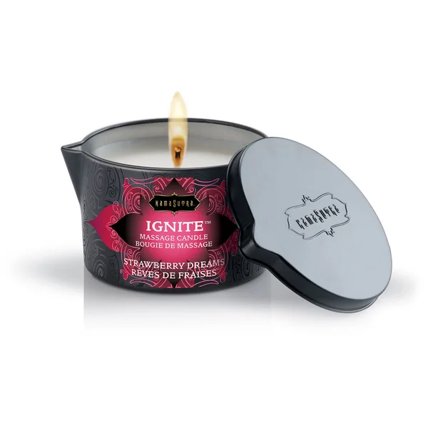 Kama Sutra Ignite Massage Oil Candle - Strawberry Dreams - 6 oz — image 4 of 4