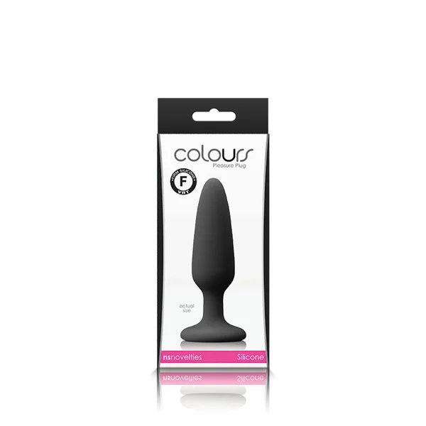 Colours Black Pleasure Plug - Silicone Suction Cup Small Butt Plug — image 5 of 5
