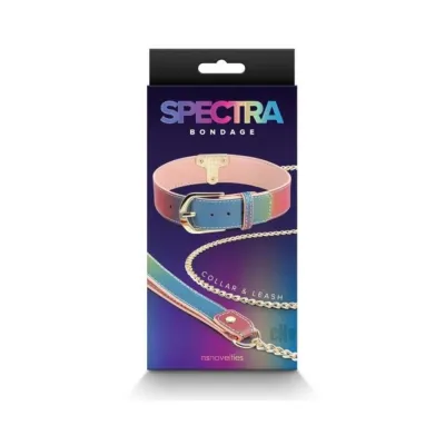 Bondage Kits Sets Spectra Bondage Collar leash Rainbow