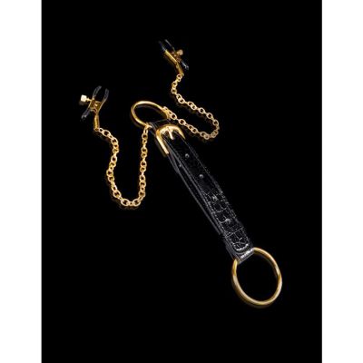 Fetish Fantasy Series Cockring And Nipple Clamps Gold