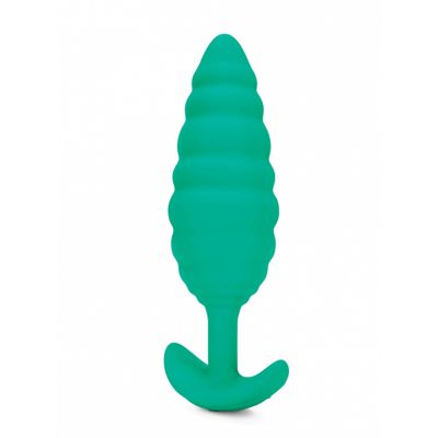 Ribbed Textured Vibrating Butt Plug