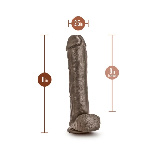 Mr Savage 11.5 inches Dildo with Suction Cup Brown