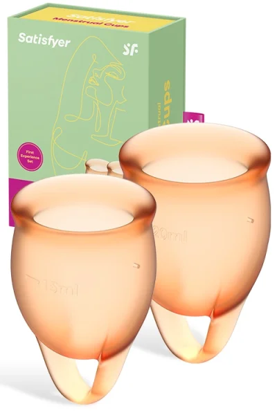 Satisfyer Feel Confident Silicone Menstrual Cups (2 Pce)