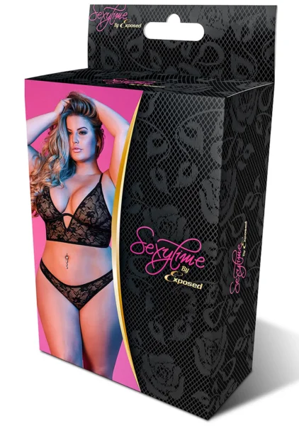 Sexy Time Underwire Bralette and Panty Set - Queen Size