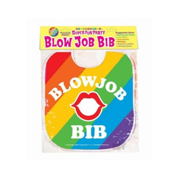 Games & Novelty: Blow Job Bib Rainbow