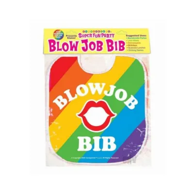 Games Novelty Blow Job Bib Rainbow