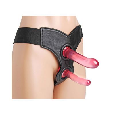 Beginner Dp Strap On Kit With 2 Dildos 5 8 Inch