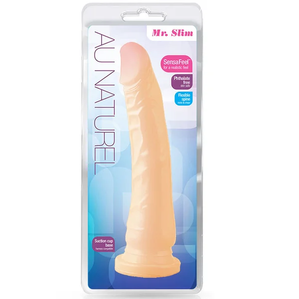 Au Naturel Mr. Slim 9.5 Inch Sensa Feel Dual Density Dildo By Blush - Vanilla — image 6 of 6