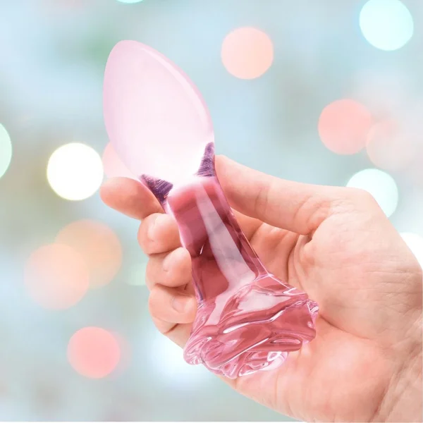 Gläs Rosebud Glass Butt Plug - Pink — image 9 of 10