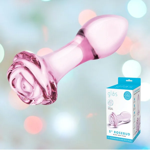 Gläs Rosebud Glass Butt Plug - Pink — image 10 of 10