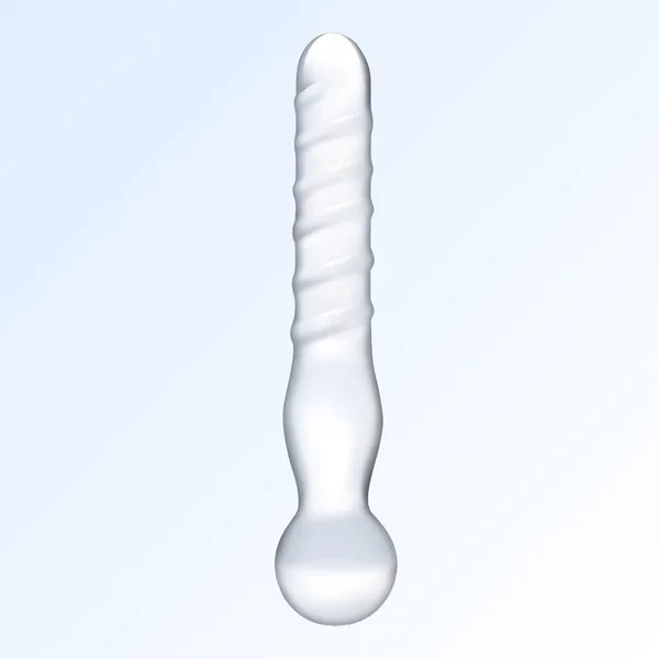 Gläs Joystick Textured Glass Dildo - Clear — image 14 of 14