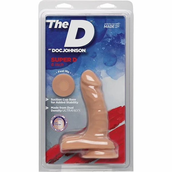The D - Super D 6" Suction Cup Dildo by Doc Johnson - Vanilla — image 15 of 15