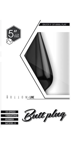 Bottom Line 5" Butt Plug Model 2 Rubber