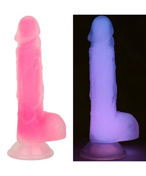 Bondara Illumi-Naughty Pink Glow in the Dark Dildo - 8 Inch