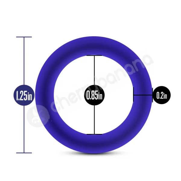 Performance VS2 Pure Premium Silicone Blue Cock Rings Small 3 Pack