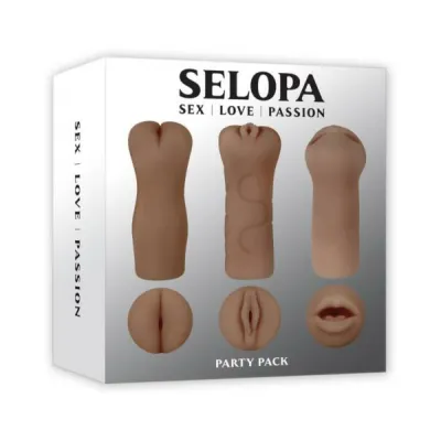 Sleeves Selopa Party Pack 3 piece Stroker Pack Dark
