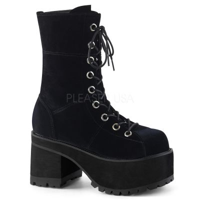 3 3 4 inches Heel 2 1 4 inches PF Lace Up Ankle Boot Side Zip