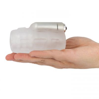 Bondara Silver Bullet Clear Vibrating Masturbator 3 5 Inch