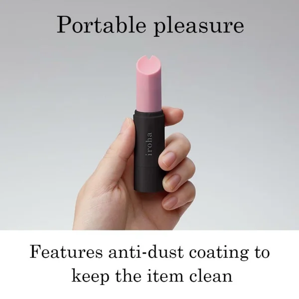 Iroha Stick Silicone Waterproof Lipstick Vibrator - Lilac & Black