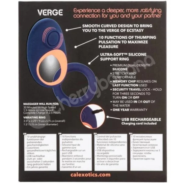 Link Up Verge Cock Ring With Thumping Pulsation Plus Ultra-Soft Cockring