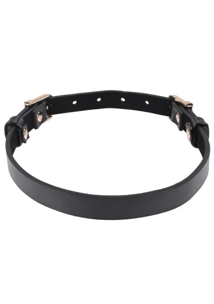 Sex & Mischief Double Buckle Day Collar By Sportsheets - Black & Gold