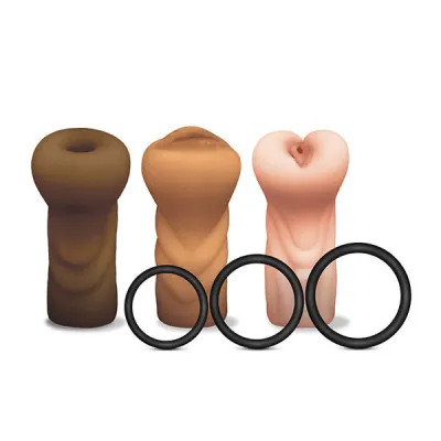 Happy Ending Trio Stroker and Cock Ring Set