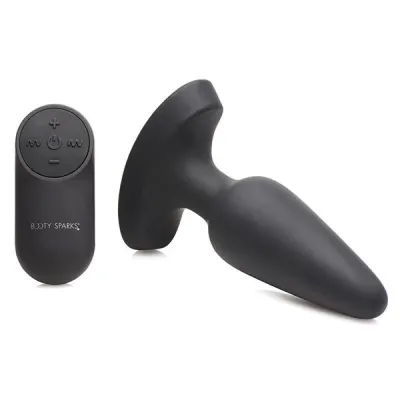 Booty Sparks Laser Series 28X Laser Heart Anal Plug with Remote Control Medium