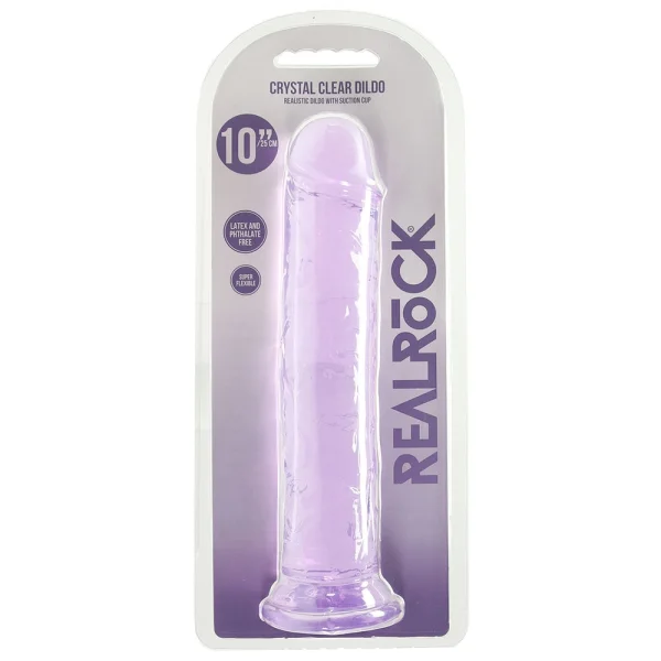 RealRock Crystal Clear Jelly 10 Inch Dildo