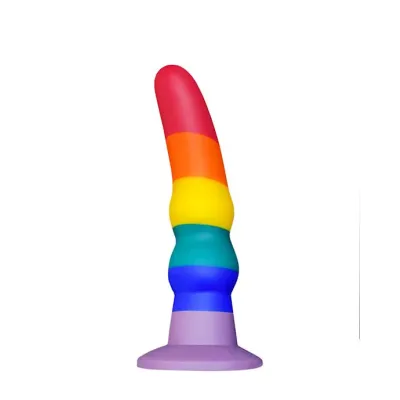 Nood Colours Rainbow Rippled Dildo