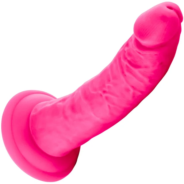 Neo Elite 7.5 Inch Dual Density Realistic Silicone Dildo by Blush - Neon Pink — image 9 of 12