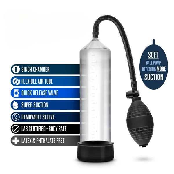 Performance VX5 Male Enhancement Penis Pump System With Realistic Sleeve By Blush - Clear — image 23 of 25