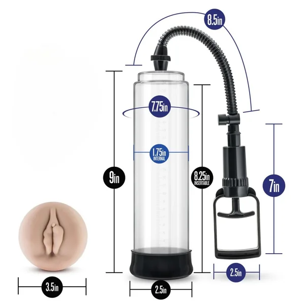 Performance VX5 Male Enhancement Penis Pump System With Realistic Sleeve By Blush - Clear — image 24 of 25