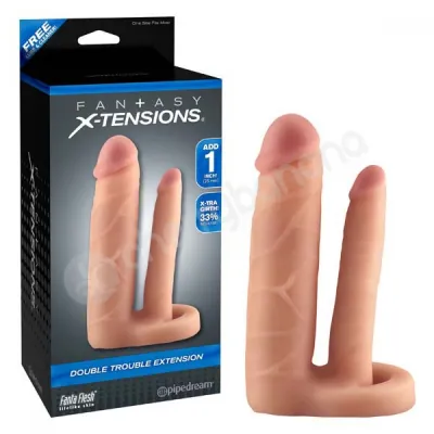 Fantasy X tensions Flesh Double Trouble Extension Penis Sleeve